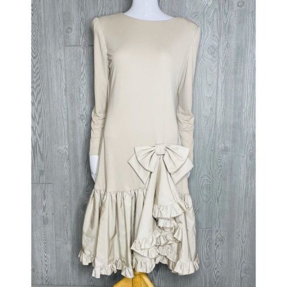 Vintage lilli diamond California long sleeve ruffle dress long sleeve lg Lolita